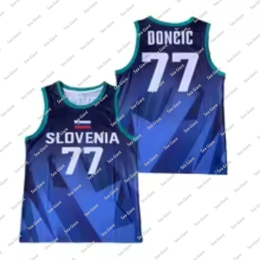 

3D Basketball Shirt Slovenia 77 DONCIC Sports Jersey Printed High-quality Outdoor Casual Sportswear Sports Breathable Vest