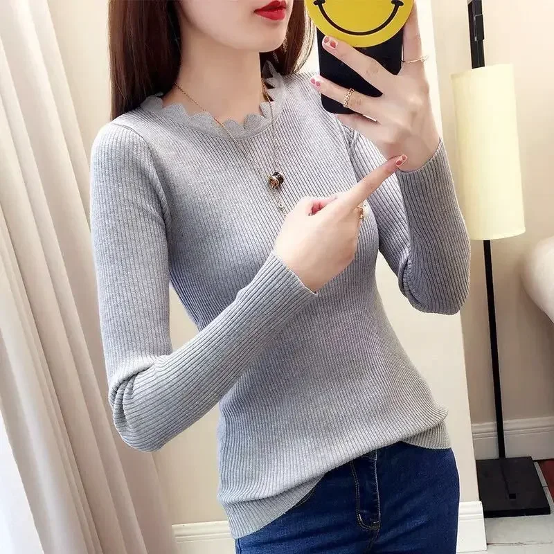 

Korean Style Turtleneck Women Elegant Pink Sweater Slim Basic Pullover Jumper Warm Purple Pullover Female Top Winter