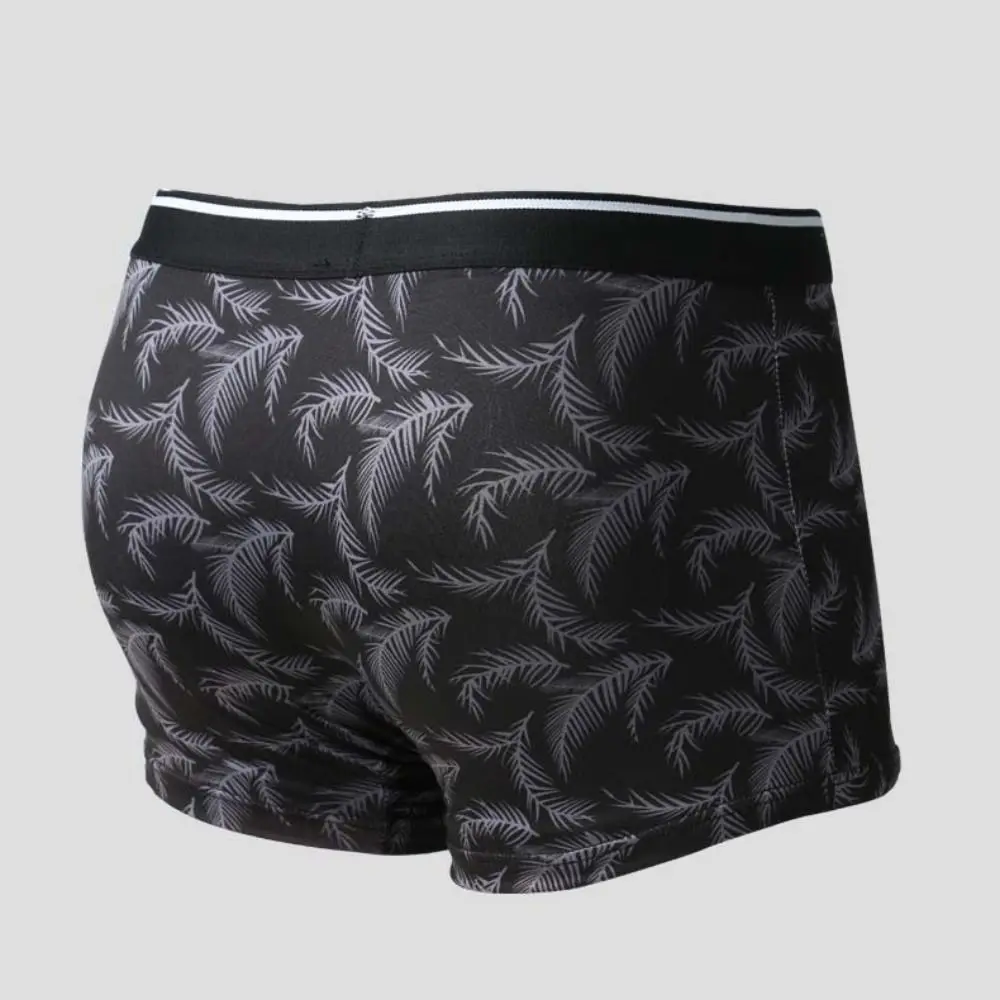 

4PCS Casual Stripe Letter Men's Flat Panties Large Size Low Waist Boxer Shorts Male Underpants Seamless Mens Underwear Man