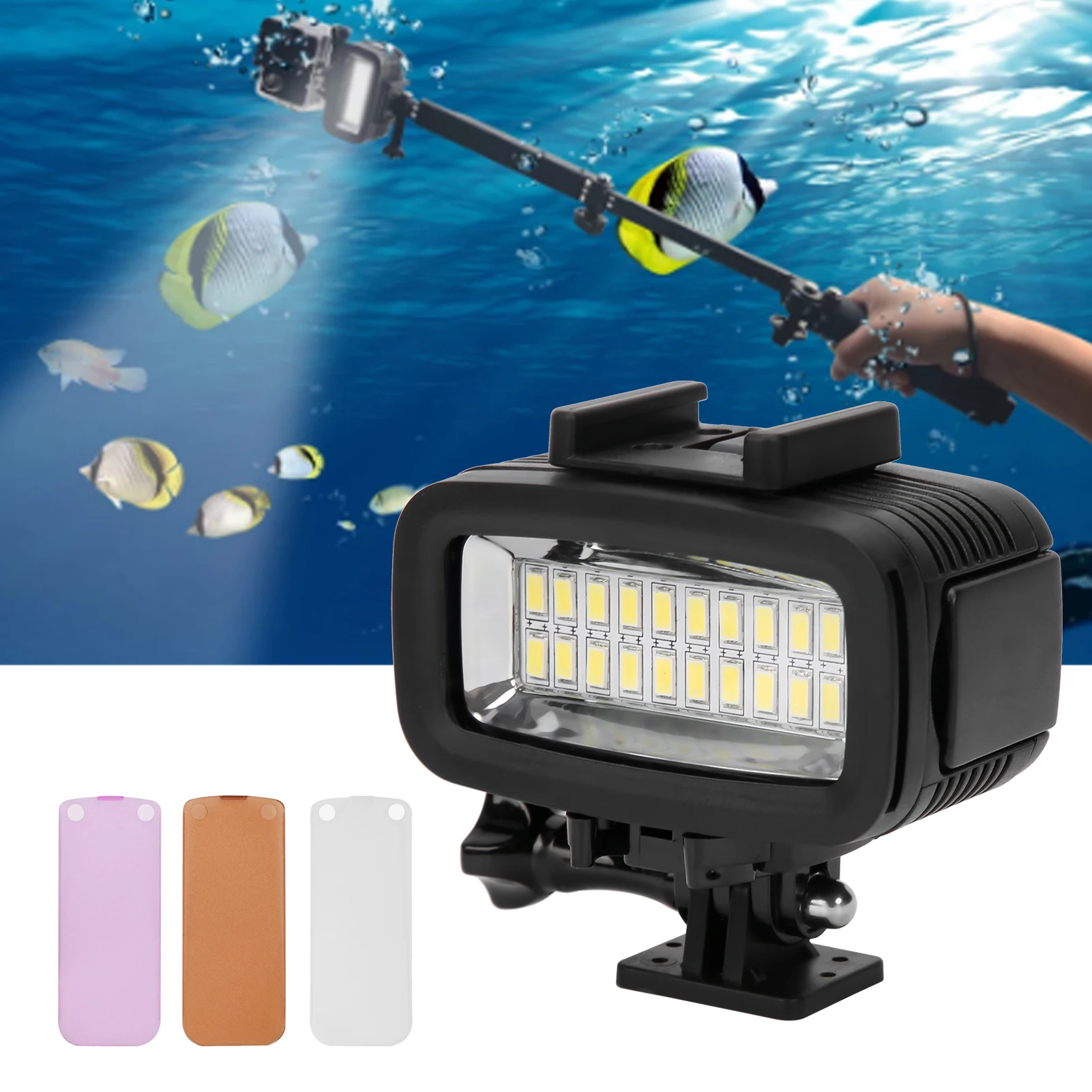 40 メートル水中写真補助光防水ダイビングカメラ LED ビ - Strobe Light Studio のレビューと価格