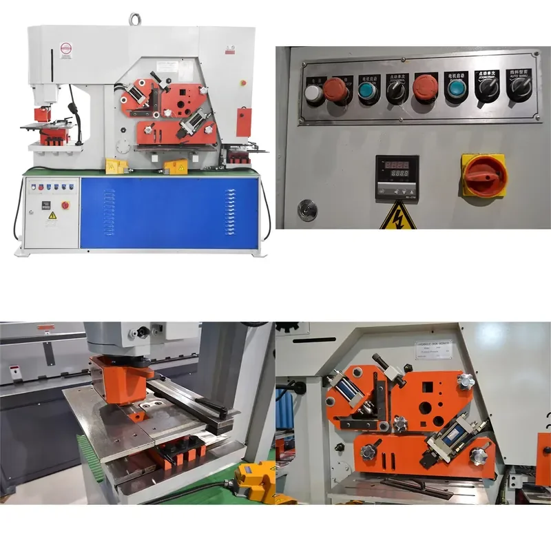 HCY Hydraulic Iron Worker H-66 /H-99/H-120 Angle Steel Shearing and Punching Machine in Steel Angle Hydraulic Ironworker