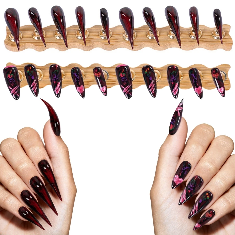 Press On Nail Set - Obsession Nikki Art Nails Vrouwen Handgemaakte