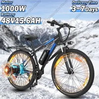 Ridstar S29 Electric Bike 1000W Powerful Motor 48V15.6AH Lithium Battery Aluminum Alloy Ebike 29 inch Tire Snow Electric Bicycle