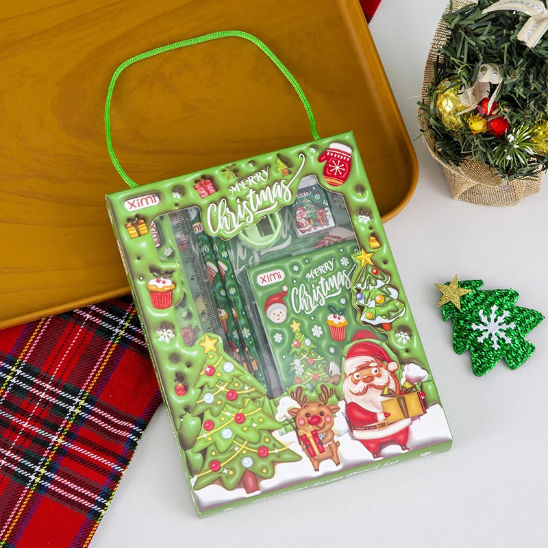 مجموعة قرطاسية المدارس الابتدائية 6 في 1 للأطفال - صندوق هدايا التعلم مع مسطرة مبراة أقلام الرصاص - عيد ميلاد رياض الأطفال #3