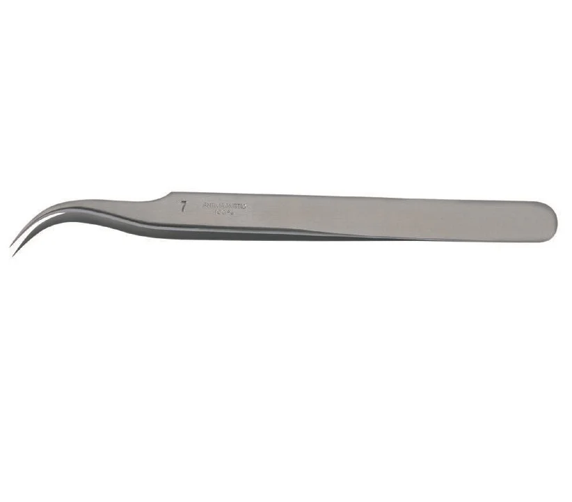 HOROTEC MSA12.302-7 Curved and Extra-Fine Tweezers for Hairsprings 100% Antimagnetic Steel