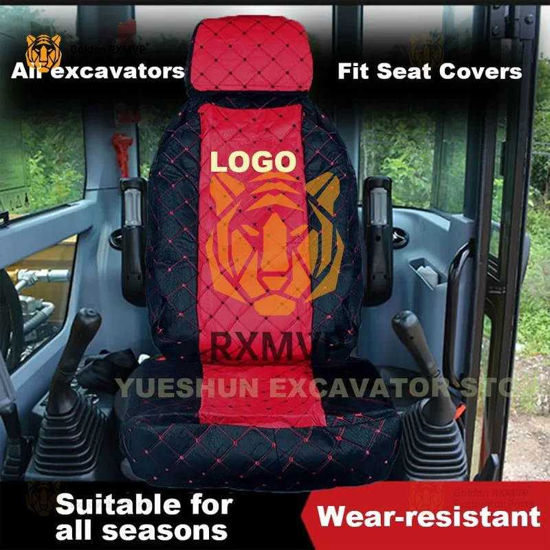Dla kota Doosan Hitachi Kobelco Sany Hyundai Liugong Komatsu Xcmg Volvo Sdlg kato kubota sumitomo pokrowiec na siedzenie koparki F0002