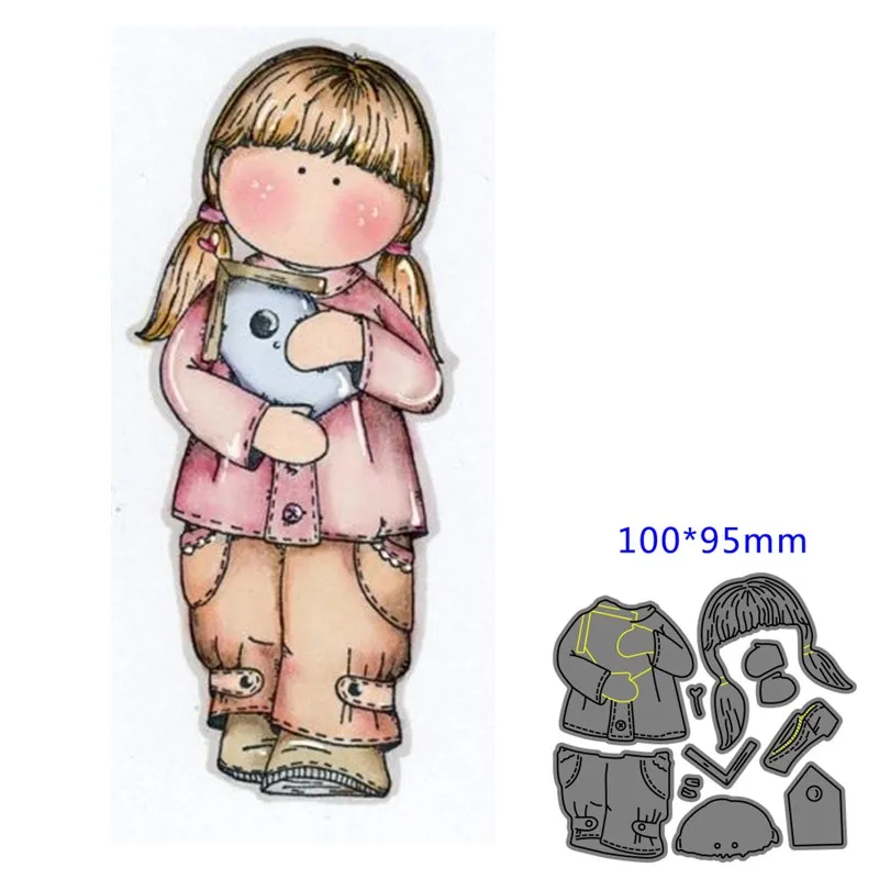 Metal Cutting Dies Cut Mold Animal Girl Decoration Scrapbook Paper Craft Knife Mould Blade Punch Stencils