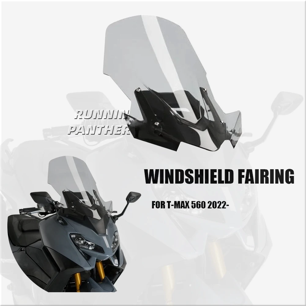 

Motorcycle Windshield Wind Screen Shield Deflector Protector Windscreen For Yamaha T-MAX560 TMAX560 T-MAX 560 2022 2023 2024