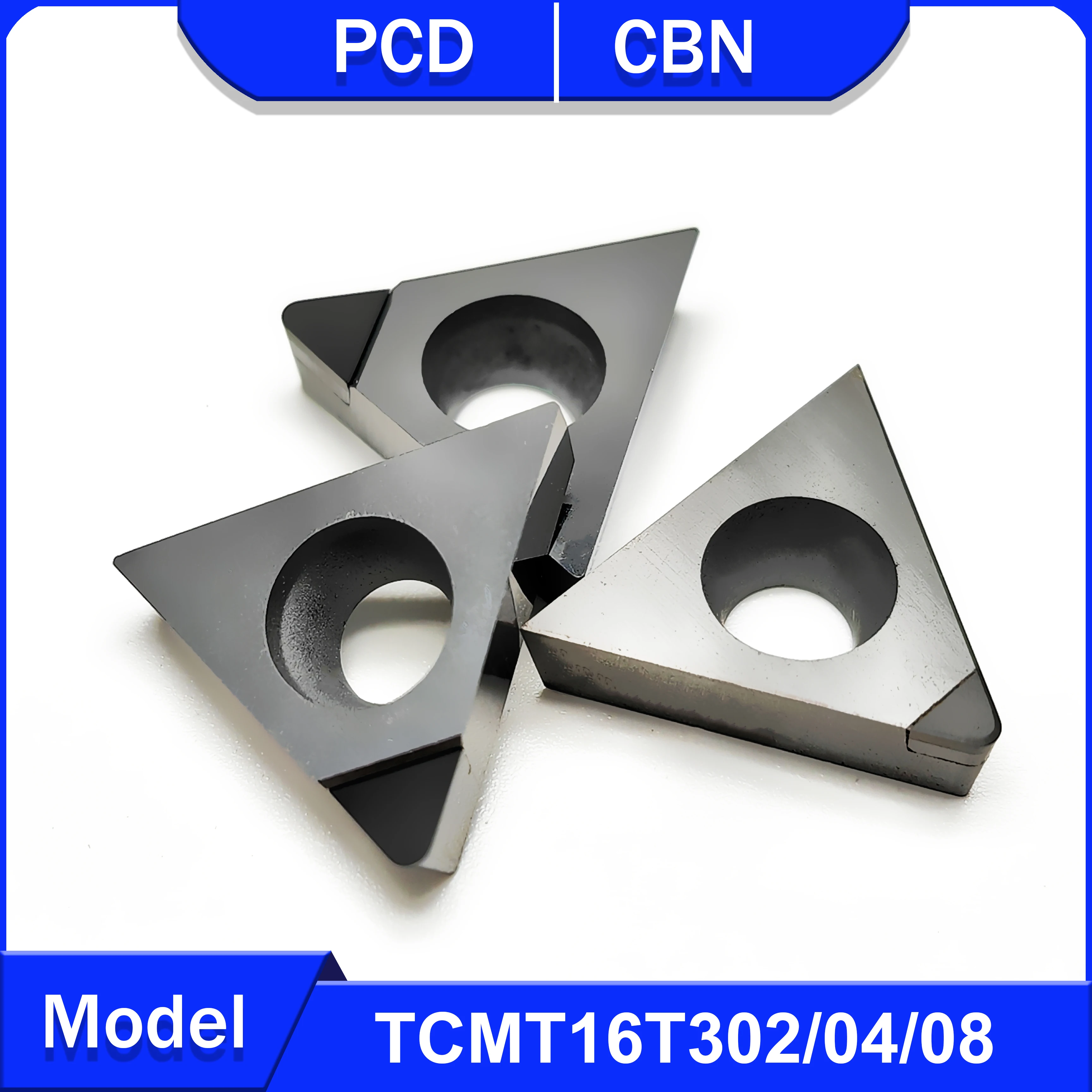 2 sztuki CBN toczenie TCMT16T302 TCMT16T304 TCMT16T308 do twarda stal i żeliwnego narzędzia PCD do obróbki miedzi i aluminium TCMT