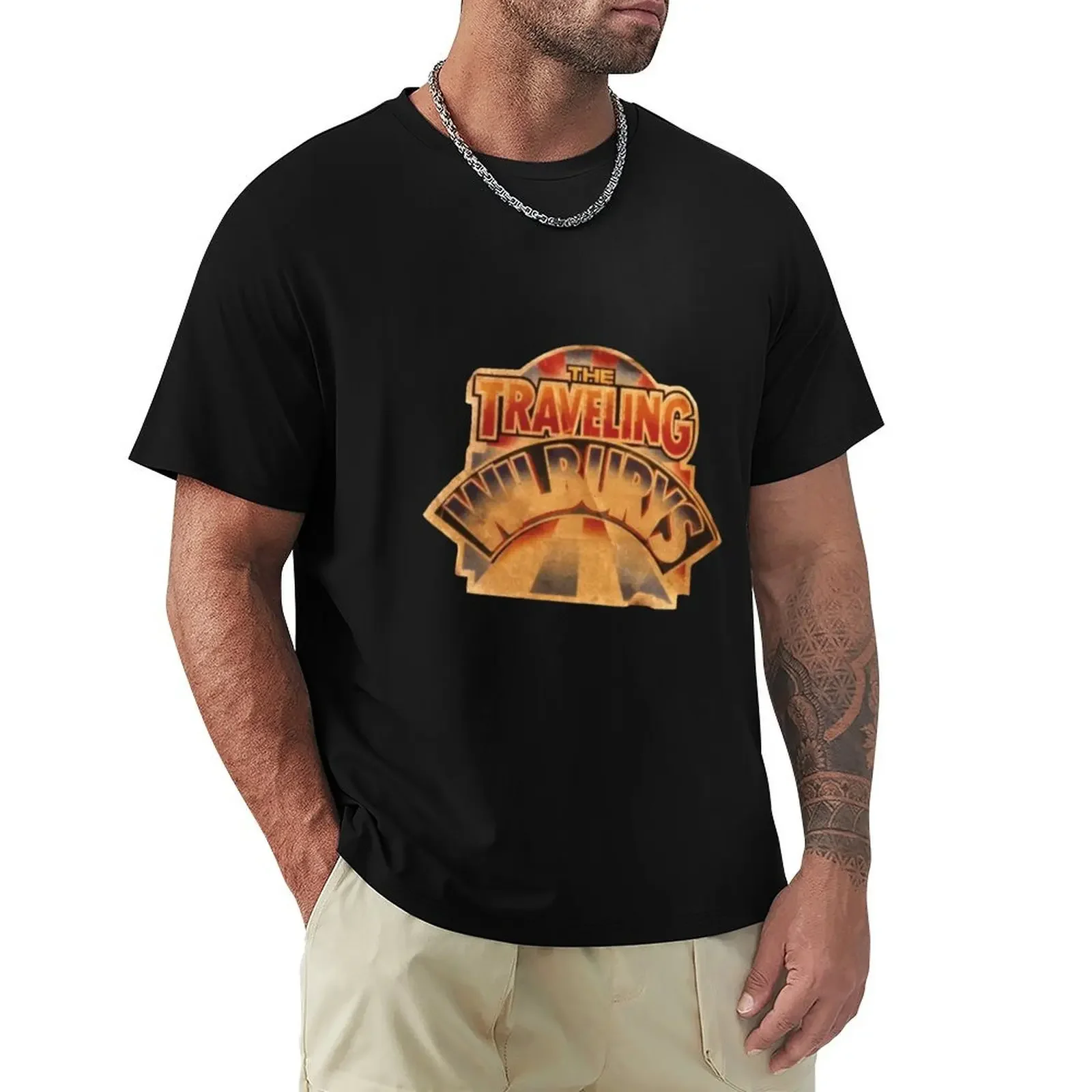 Traveling Wilburys Collection Basic Waistcoat T-shirt plus sizes plus size tops mens big and tall t shirts