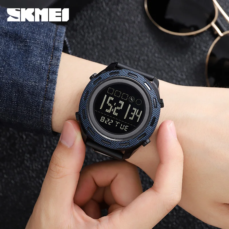 SKMEI Brand Fashion Digital Watch Luxury Men\'s Wristwatches Led Light Countdown Electronic Waterproof Watches Man Alarm Clock