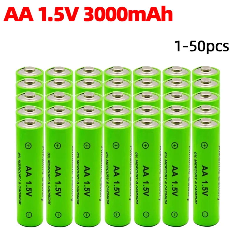 1.5V AA 3000mAh High Capacity Rechargeable Batteries Long Lasting for Toy Camera Remote Flashlight Wireless Mouse