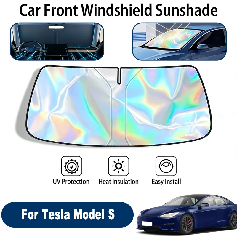 

Windshield Sun Shade For Tesla Model S Foldable UV Reflective Front Window Sun Protection Cover Accessories