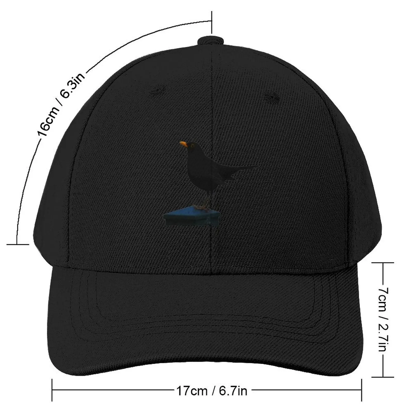 Minimalistic Blackbird Vector Art Baseball Cap Big Size Hat Christmas Hat Bobble Hat Mens Tennis Women's