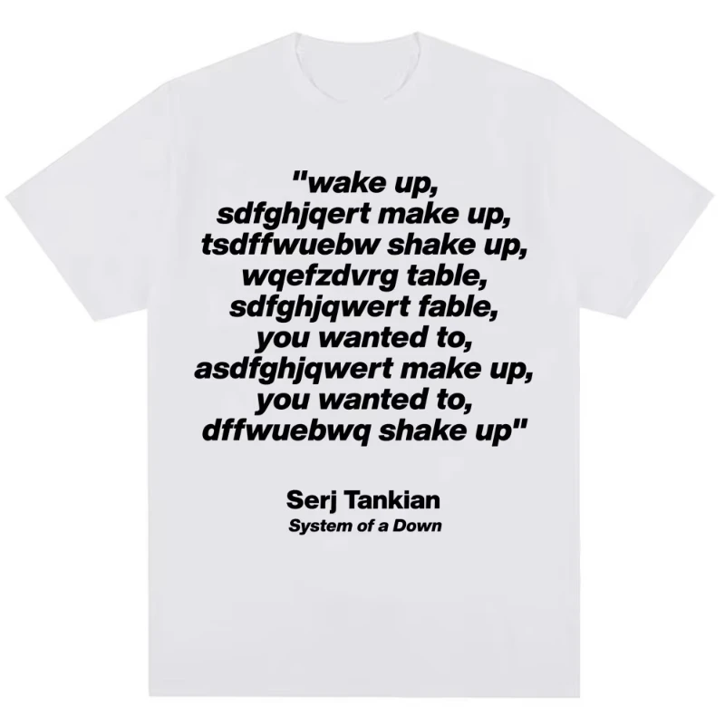 2026 Summer Fashion New System of A Down Chop Suey Graphic T-shirt Fashion Hip-hop Retro Print Suitable for Both Men and Women