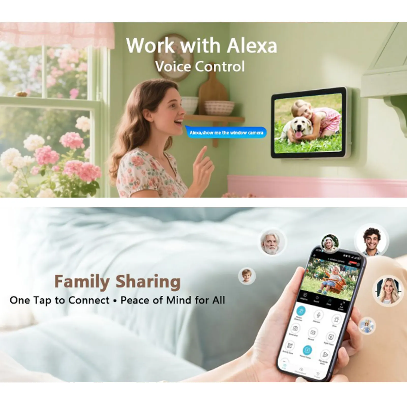 

2K Wi-Fi камера для окна 5G 2.4ГГц, умная, 3 МП, с обнаружением движения человека, оповещениями в реальном времени, двусторонней аудиосвязью, записью видео, управлением через приложение для дома