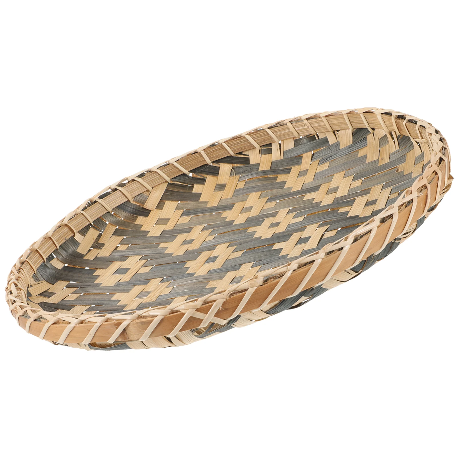 

Bamboo Woven Wall Decor Decorative Plates For Wall Hanging Storage Tray for Kitchen Bathroom Living Room Pantry Weaving Fruit