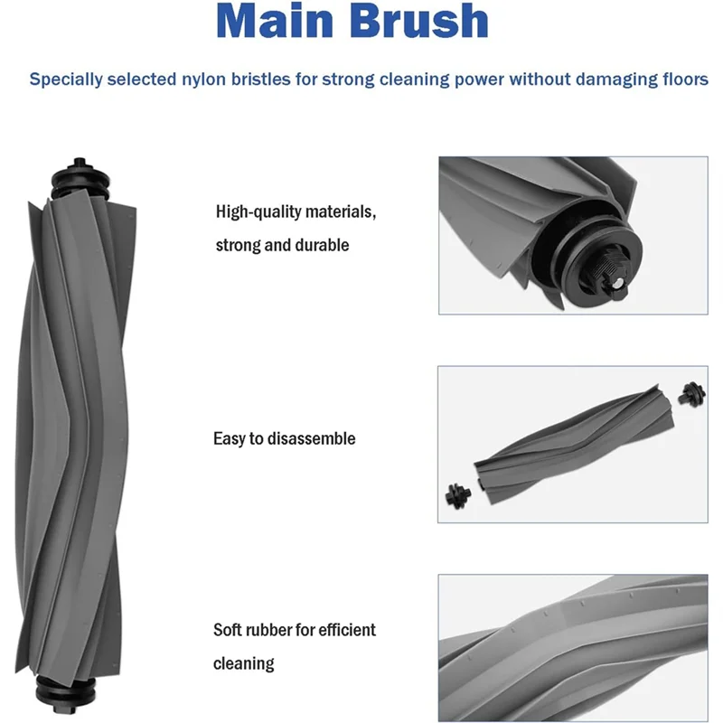 Dreametech L20 Ultra L30 Ultraロボット掃除機用交換部品、EASメインサイドブラシ、Hepaフィルター、モップクロス、ダストバッグ、プラスチック