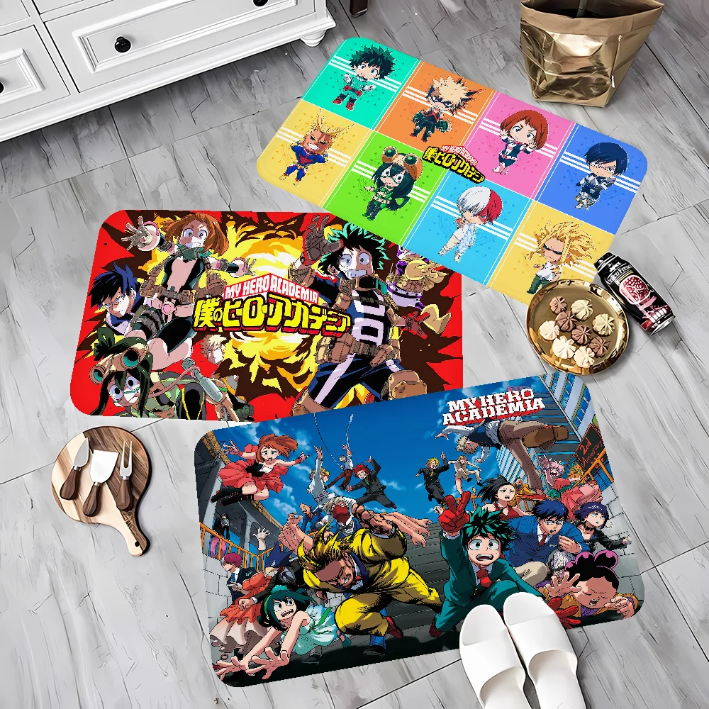 Anime My Hero Academia Floor Mat Non-Slip Laundry Room Mat Laundry Decor Balcony Child Living Room Household Carpets