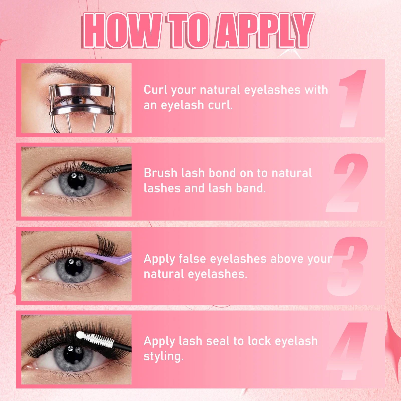 384PCS DIY Lash Extension Clusters Kit - D Curl 0.1mm Ultra-Thin Band Individual Lashes, Soft Wispy Natural Lash Clusters for Be image 5