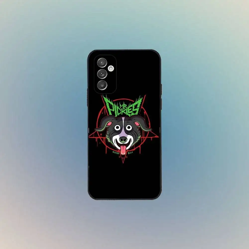 حافظة هاتف كارتون Mr P-Pickles لهاتف سامسونج S 25,24,23,22,30,21,10,9,Ultra,Plus,Lite,FE,4,5G حافظة ناعمة سوداء