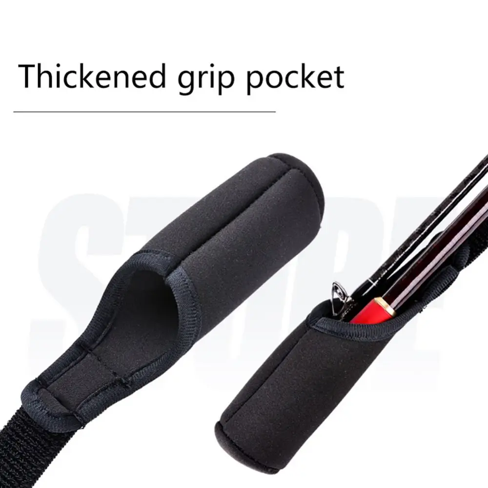 Portable Fishing Rod Belt Protector Fishing Rod Storage Bag Adjustable Fishing Rod Shoulder Belt Reel Fishing Accessories