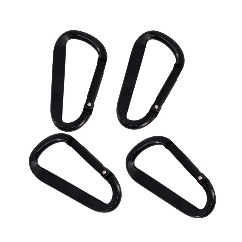 

4PCS Aluminum Alloy Lightweight Multifunctional Hooks for Outdoor Black