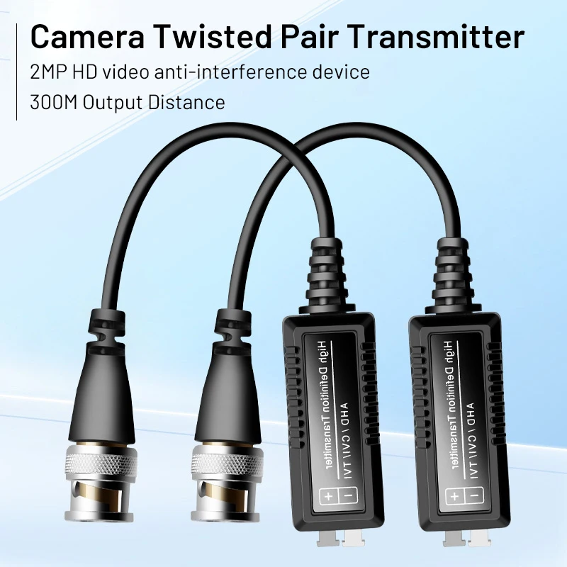 2MP AHD CVI TVI CVBS 1080P Video Balun BNC Пассивный HD-трансивер до 300 м UTP Cat5/5e/6 Коаксиальный передатчик с витой парой