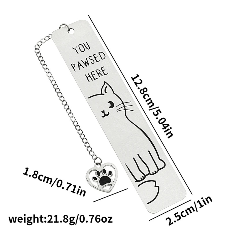 Закладки из нержавеющей стали, подвесные закладки, закладки для кошек, разделитель страниц книги