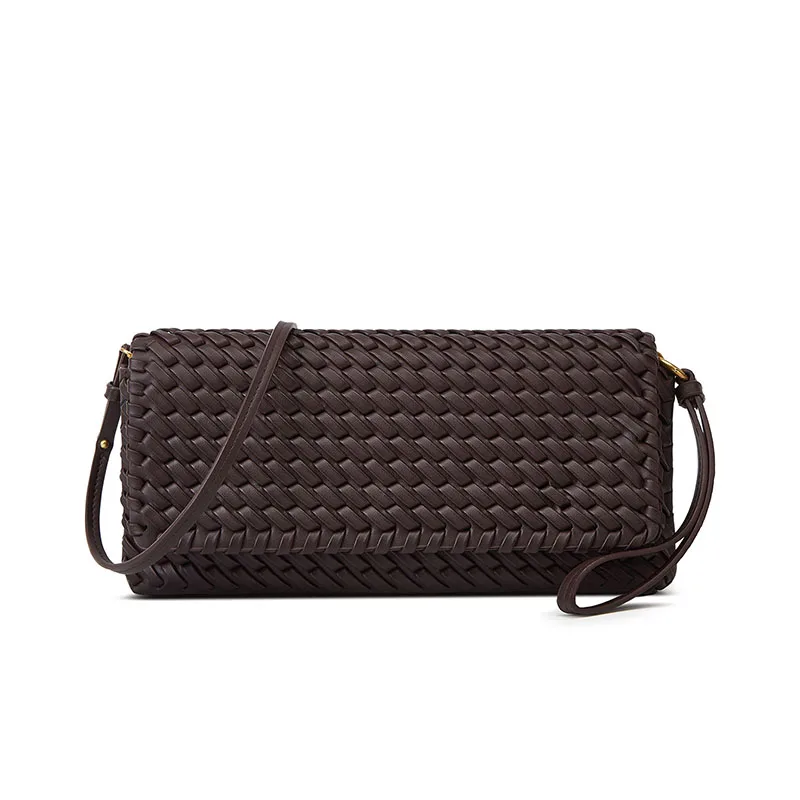 

Luxury Woven Women's Bag Fashion PU Leather Shoulder Bags for Women Cover Flap Envelope Crossbody Bag Designer Bags Clutch Purse