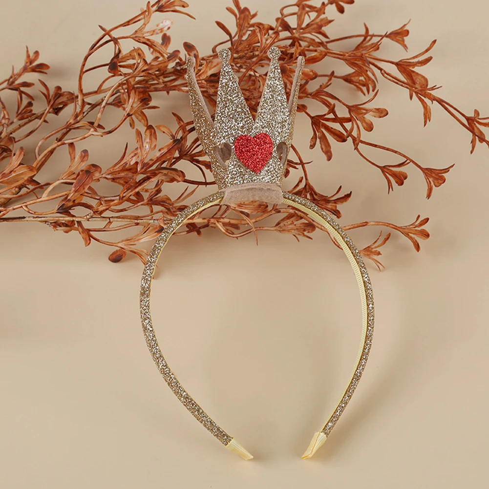 Crown Headband for Girls Sweet Elegant Baroque-Style Tiara Personalized Hair Accessories for Cosplay Party and Christmas