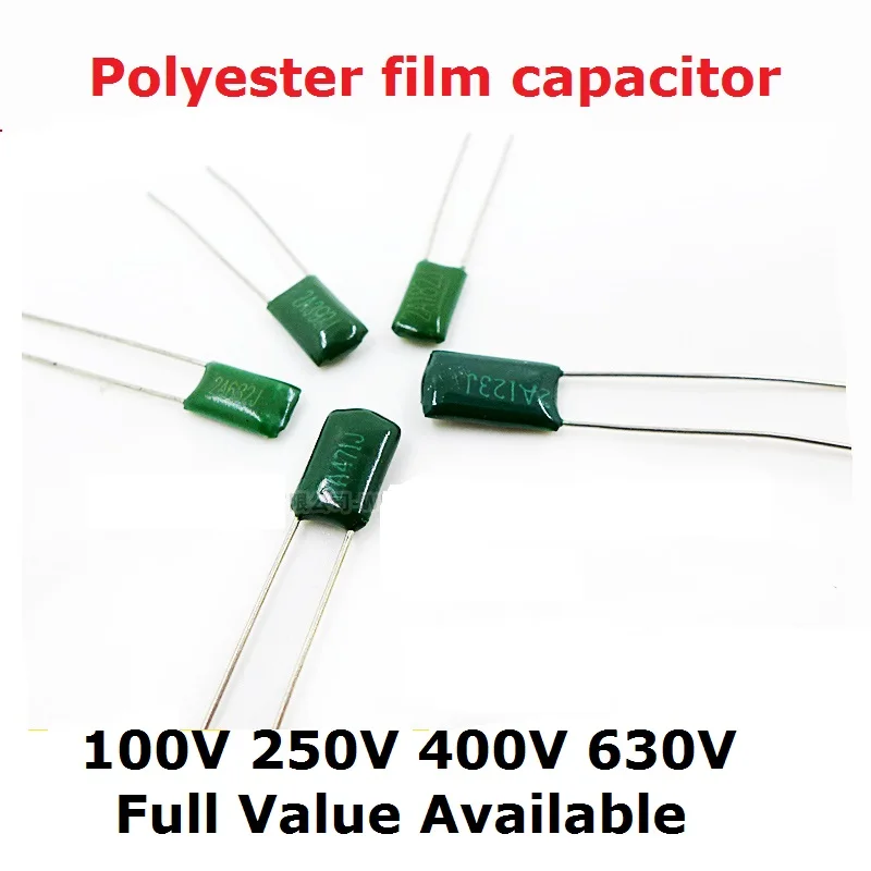 20PCS 250V 2E223J 2E222J 2E472J 2E683J 2E104J 4.7/2.2/22/100/68NF 0.1/0.0022/0.0047/0.022/0.068/UF Polyester Film Capacitor 223