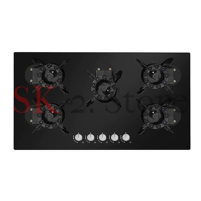 3-5 Burner Foldable Flip-Top, Built-in High-Power Gas Cooktop for Home Kitchen