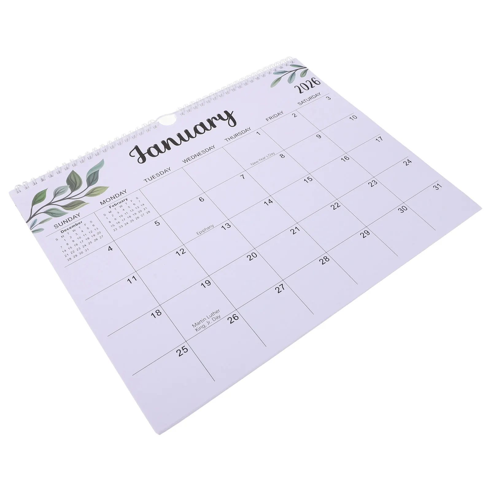 

2026-2027 18 Month Hanging Wall Calendar Spiral Bound Modern Monthly Planner Large Date Blocks for Office Home Study Space