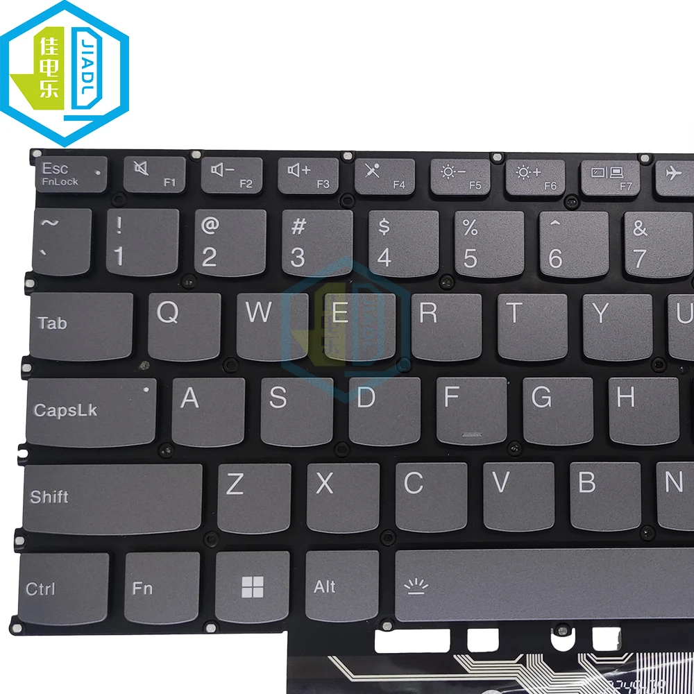 Imagem -03 - Teclado Retroiluminado para Laptop Inglês Retroiluminado para Lenovo Xiaoxin Pro 16 16a 16l Air 15 Retroiluminação para pc Teclados de Retroiluminação Teclados Cinzentos