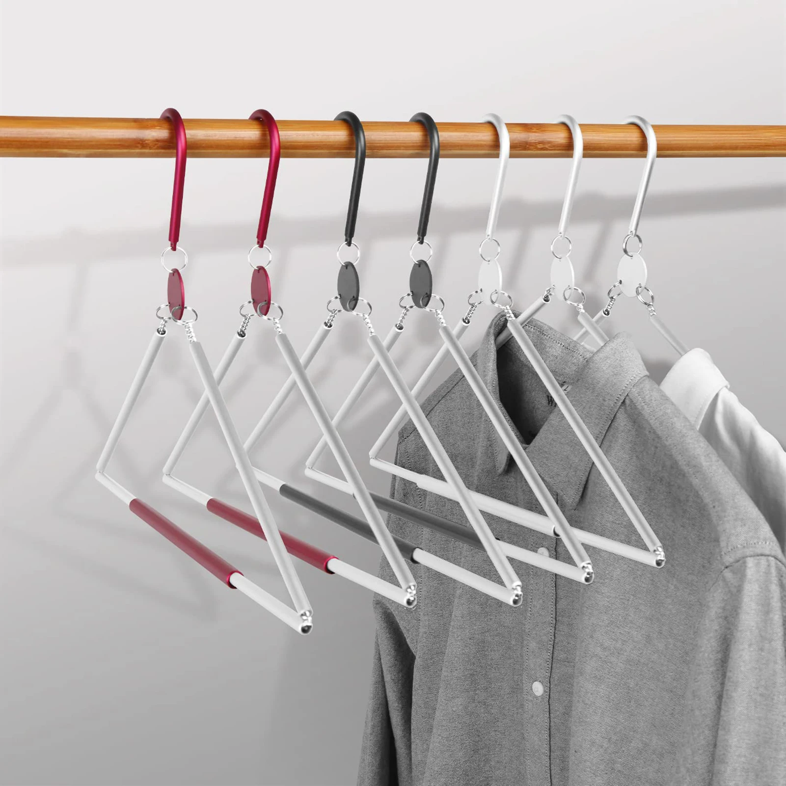 3pcs Foldable Aluminum Alloy Hangers Outdoor Drying Rack Clothes Hangers for Bedspreads Tablecloths Linens