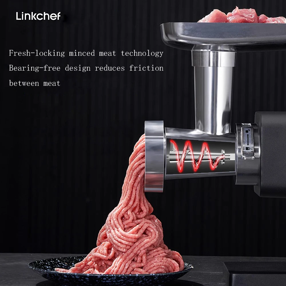 2500W Max Powerful Electric Meat Grinder Heavy Duty Home Kitchen Sausage Stuffer Meat Mincer Food Processor Blender