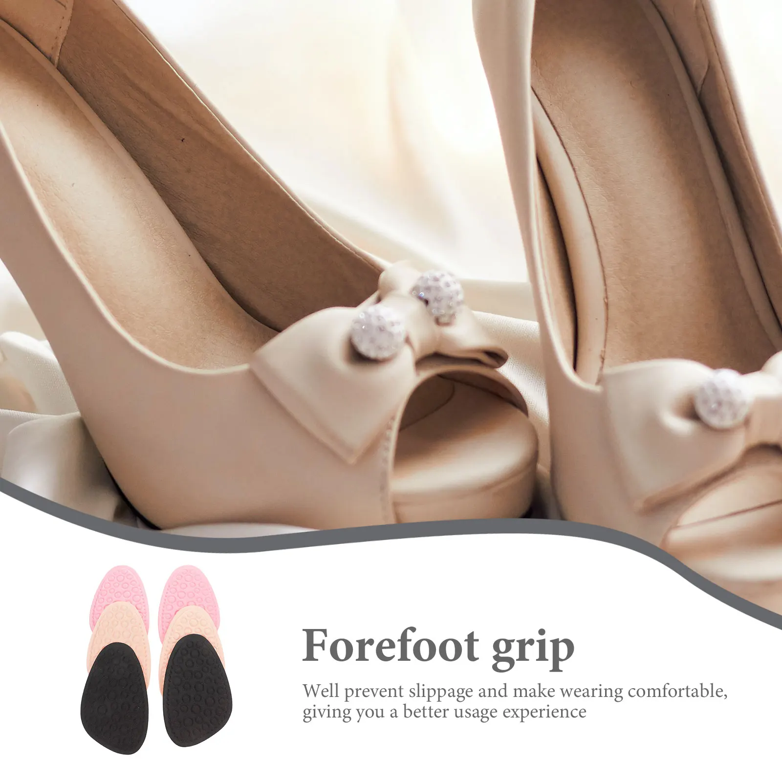 

3Pairs Metatarsal Pads Forefoot Grip Shoe Inserts High Heel Cushions Anti-Slip Breathable Foot Comfort Injury Prevention