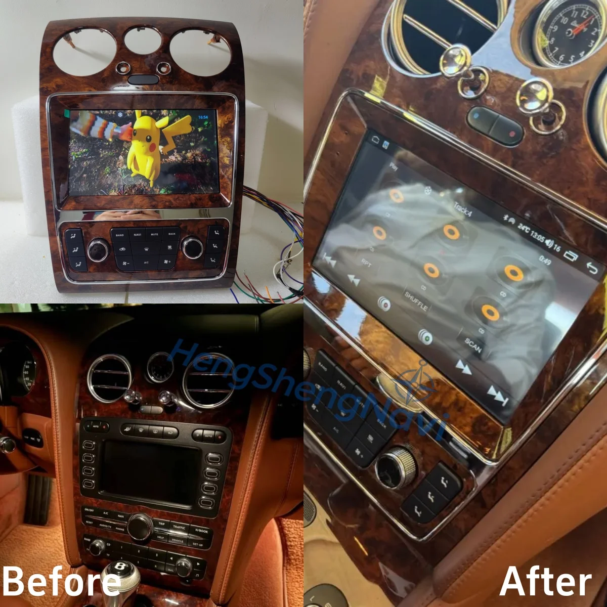 Head Unit Android 15 Video Player For Bentley Continental GT Flying Spur 2005-2011 2012-2019 Car Radio Multimedia GPS Carplay