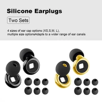 HUAK 2 juegos de tapones para los oídos + cobertura adicional silenciosa: reutilizables, auriculares en XS/S/M/L para conciertos, festivales, músicos y DJ