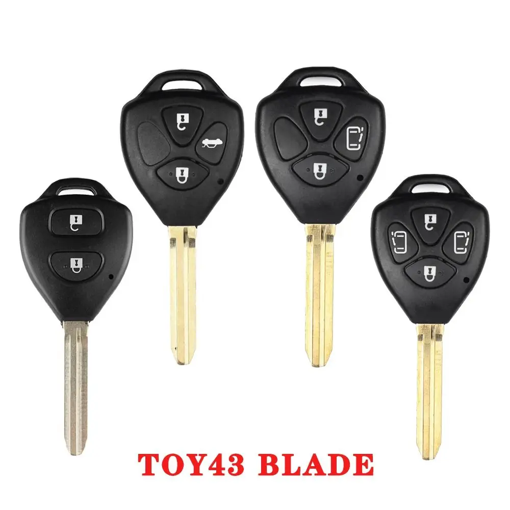 

2/3/4 кнопочный чехол для автомобильного ключа TOY43 Blade ABS чехол для дистанционного ключа от машины для Toyota Corolla/Camry/Reiz/RAV4 // Crown/Avalon/Venza/Matrix