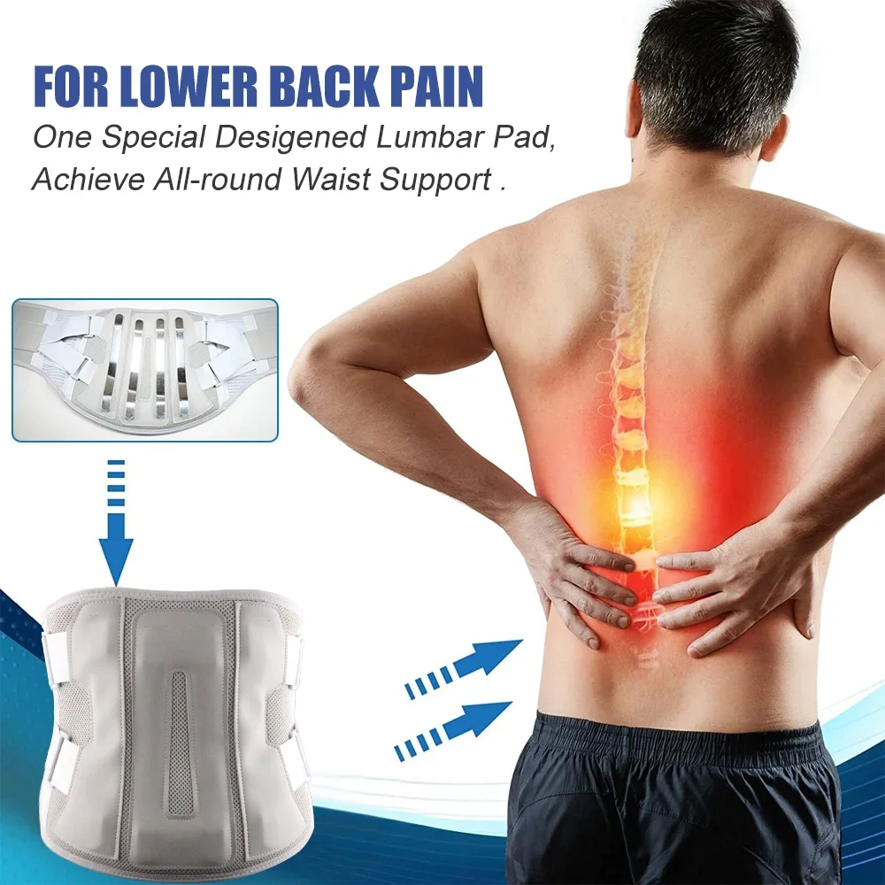 1 Pc Waist Brace for Lower Back Pain, Adjustable Back Support Brace for Men and Women Sciatica, Herniated Disc, Scoliosis Relief