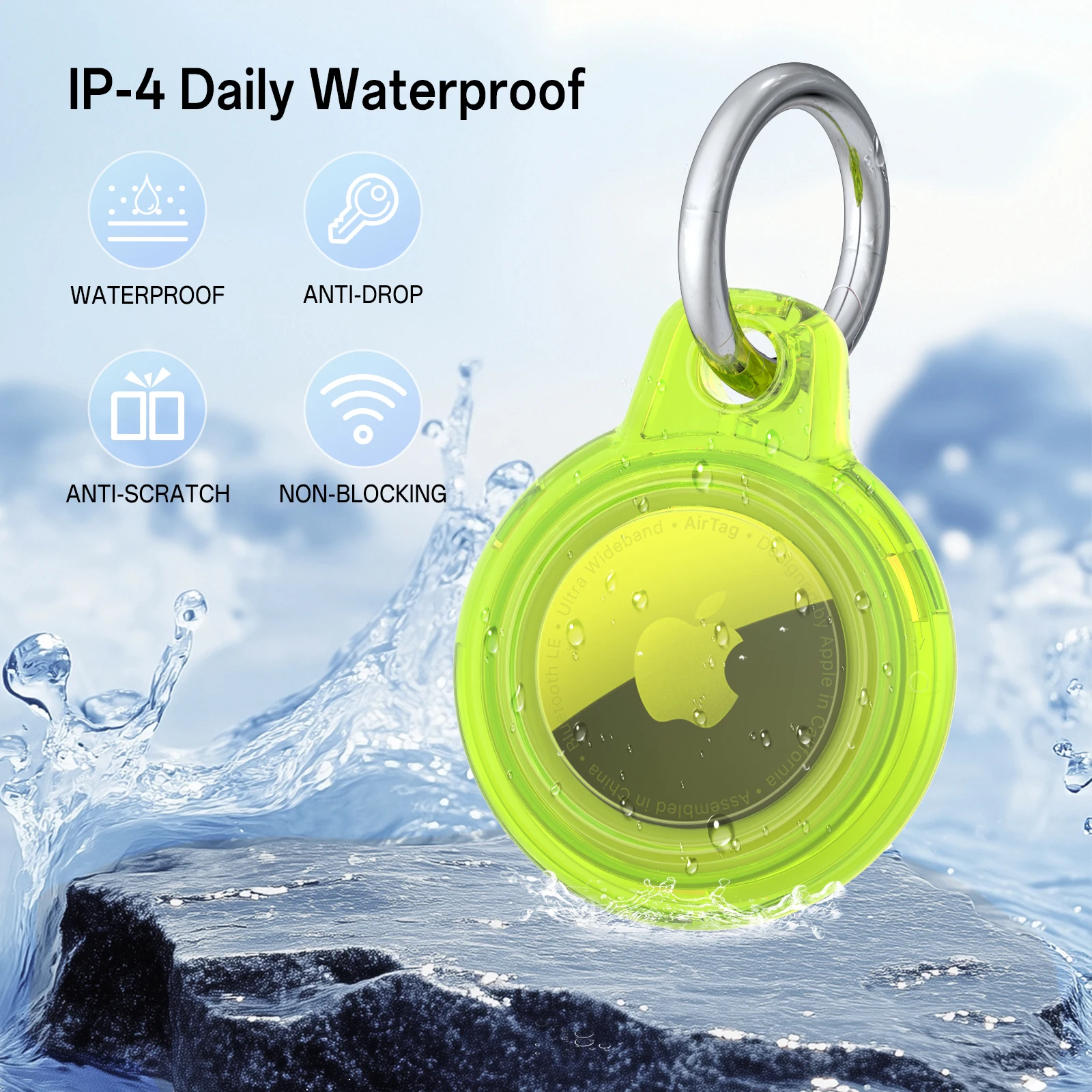 Водонепроницаемый чехол для Apple AirTag, чехлы для смарт-тегов для Apple Tracker, чехол с защитой от потери устройств, жесткий корпус для ПК, трехугольный жесткий клей