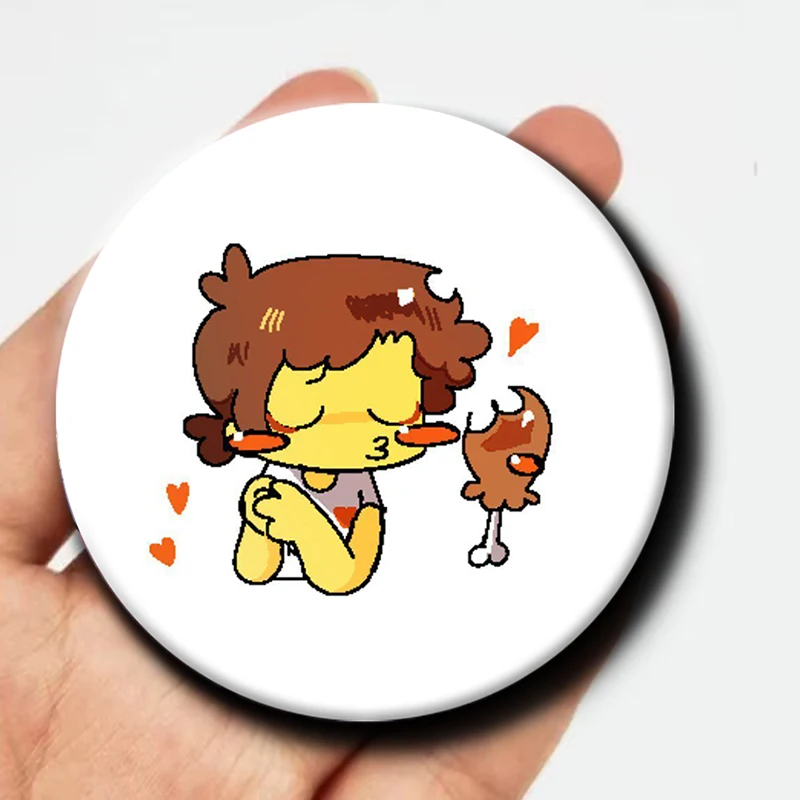 I Love Fried Chicken Shedletsky Anime Soft Button Pin Game Character Badge Round Brooch Bag Clothes