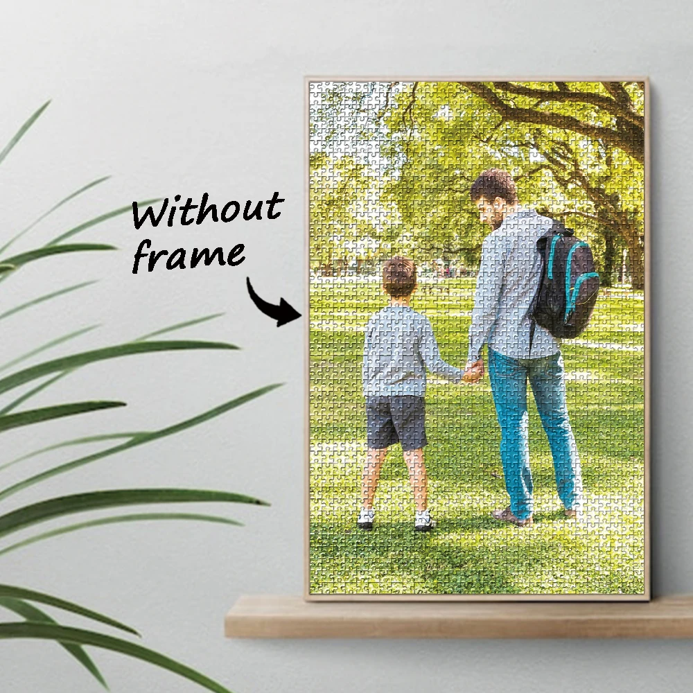DIY custom photo puzzle, Wooden puzzle pieces that can upload photos on their own Perfect holiday gift, wooden souvenir view 3