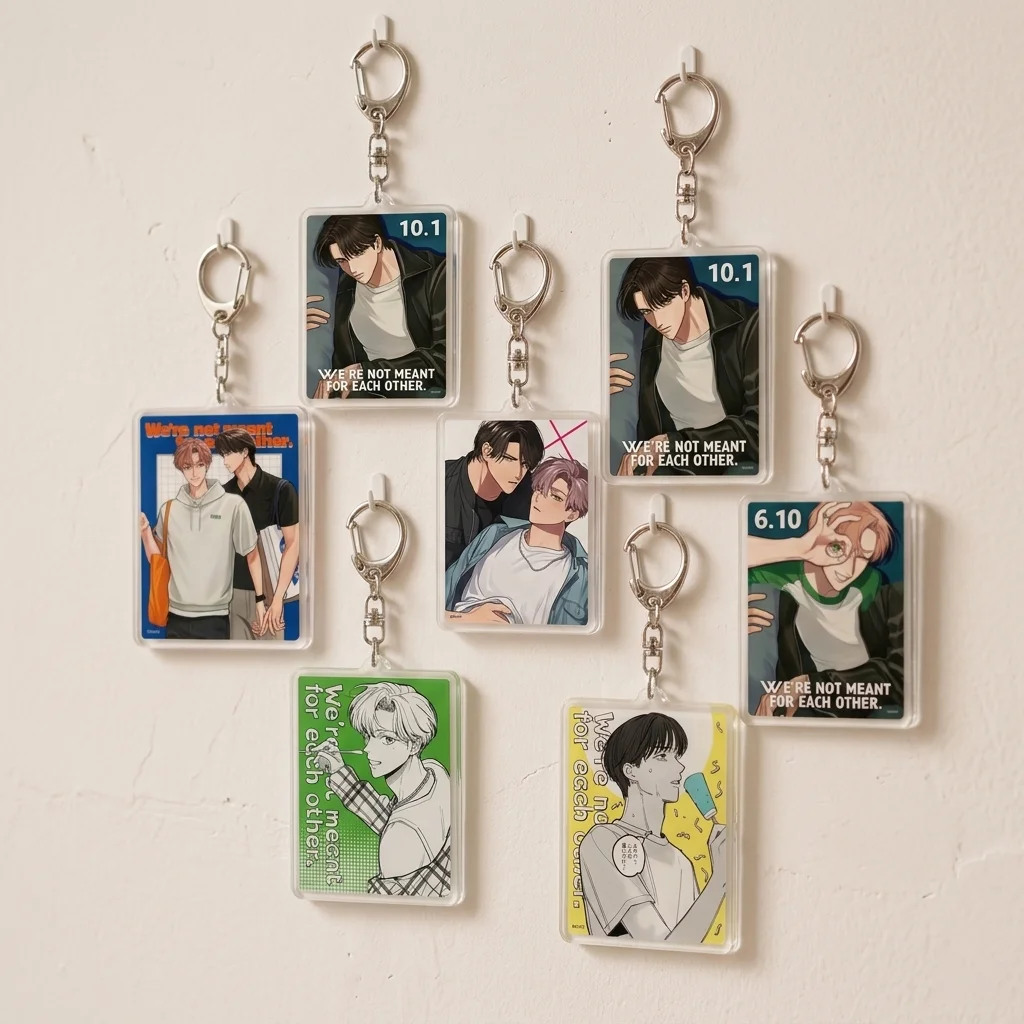Were Not Meant For Each Other Kumazawa Cute Charm Fans Gift Boys Love Standee BL Manga Fashion Accessories 6cm Acrylic Keychain