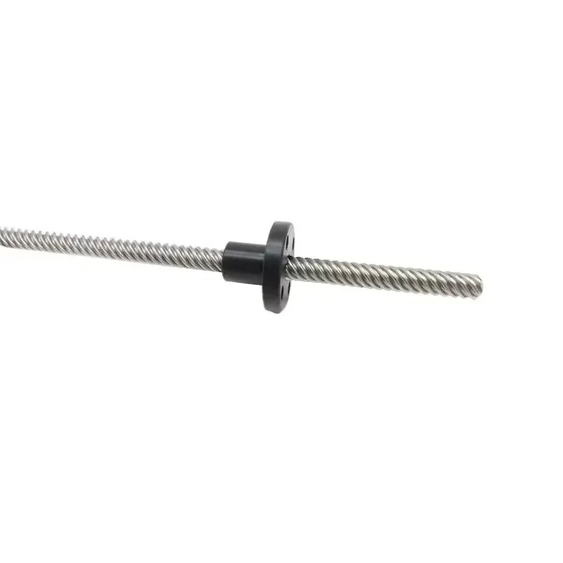 T8 Stainless Steel Lead Screw, Lead 4/2/8/10mm, OD 8mm, Pitch 2mm, Length 200-600mm, with Nylon Nut, for CNC and 3D Printers.