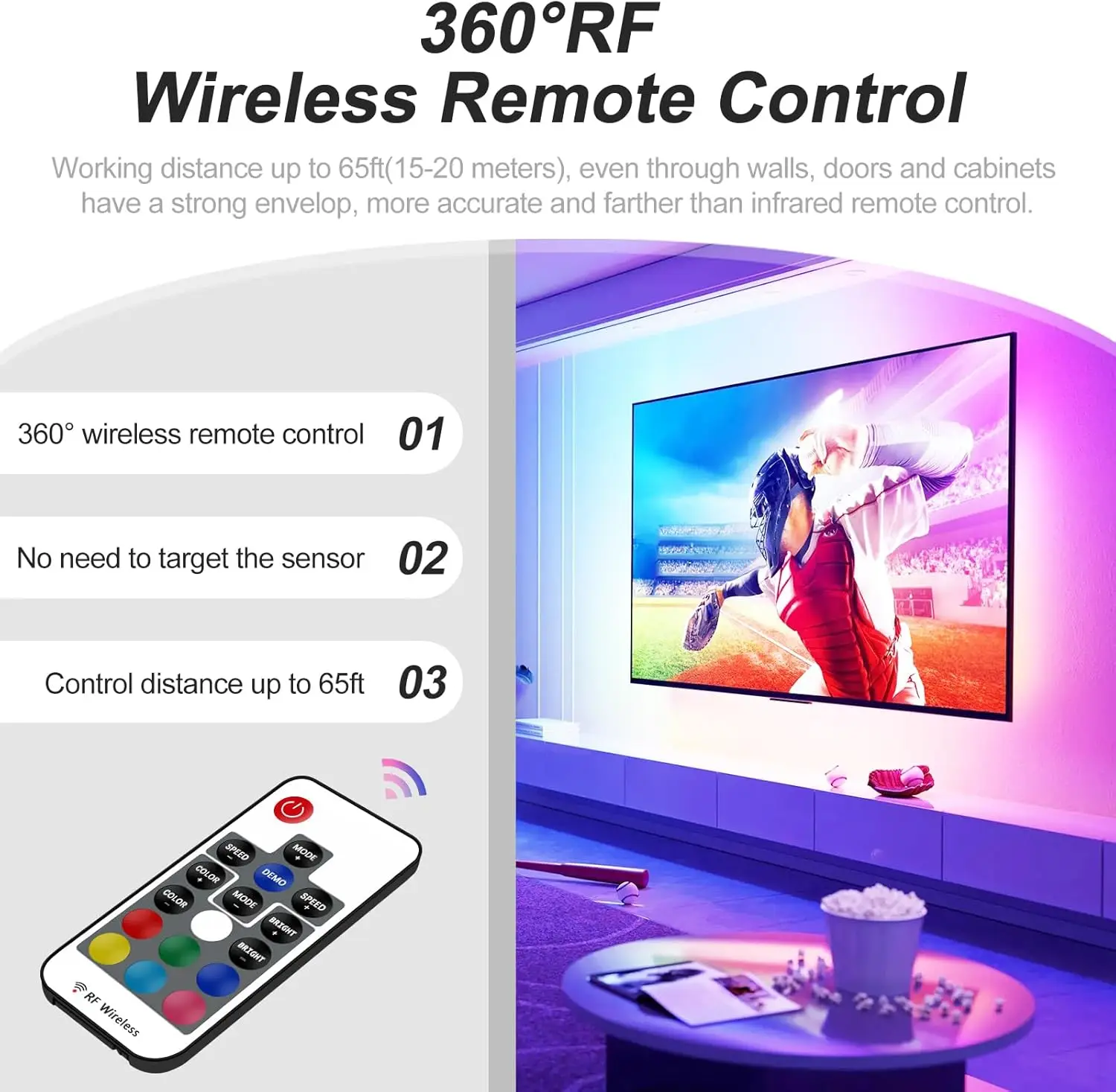 Controller LED DC5V USB Mini RGB Telecomando wireless RF a 17 tasti per strisce LED 3528 5050