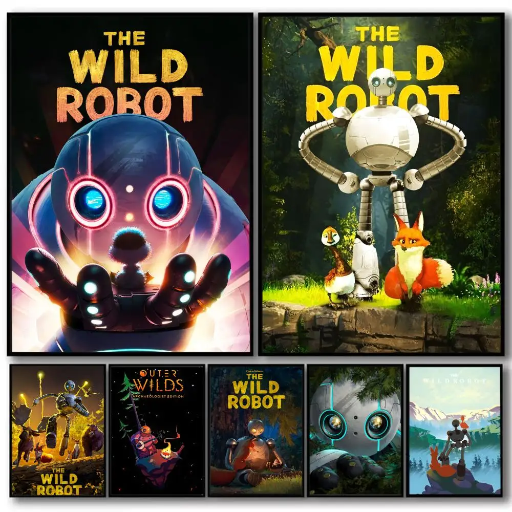 

Anime The W-wild Robot Painting Calligraphy High-Quality Cotton Canvas Poster Wall Art for Living Room Coffee House Decor