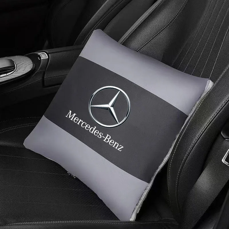 Car Foldable Pillow Cushion Travel 2 In 1 Cushions Quilt For Mercedes Benz W203 W204 W205 W206 W212 CLK GLA B C E S Accessories